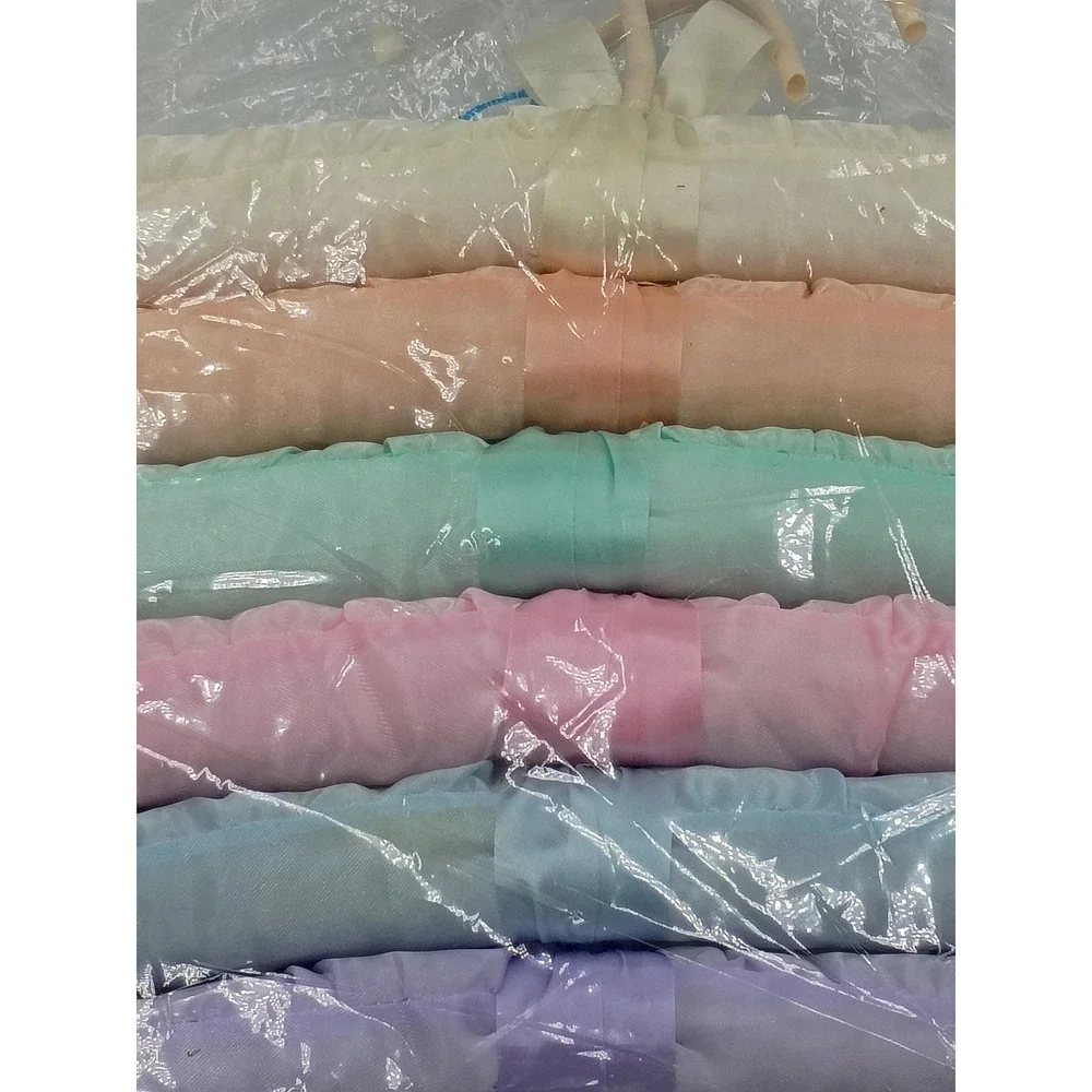 Twice-a-Year Satin Padded Hangers OS Multicolor New Vintage 1991 Pastel 6pc Set